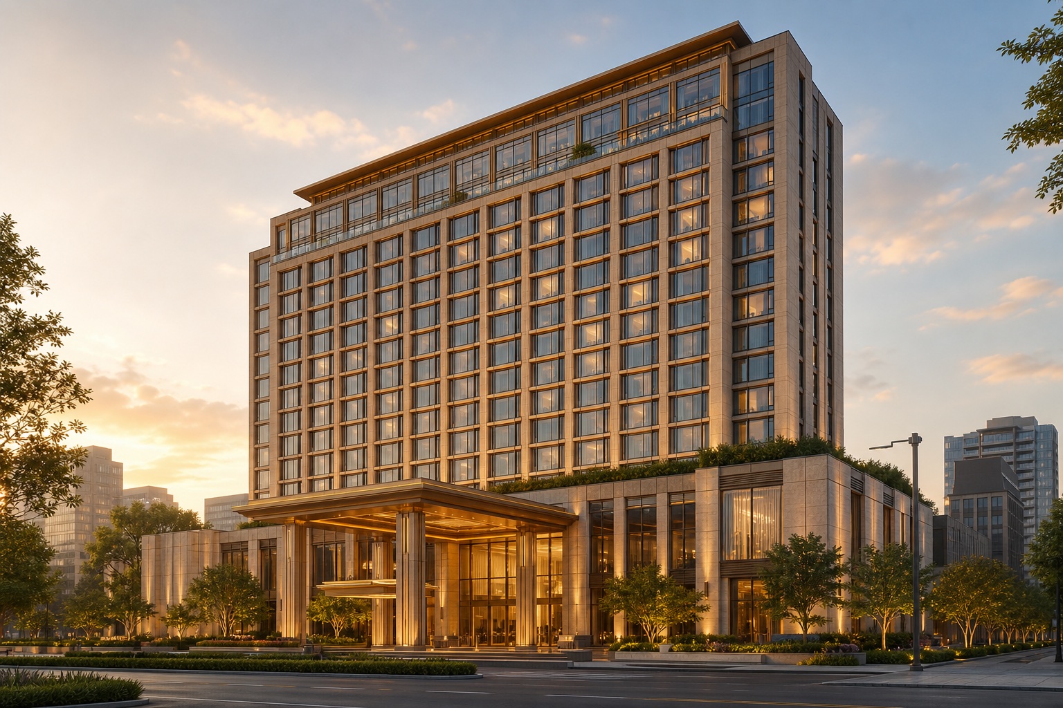 Illustrative visualization of a contemporary urban hotel